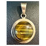 Sterling Silver Tiger's Eye Pendant