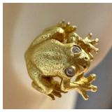 Gold Frog Earring 18K