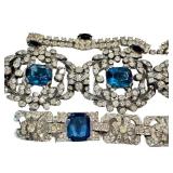 Vintage Rhinestone Bracelet for Repair 7.25 in