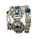 Vintage Rhinestone Bracelet for Repair 7.25 in