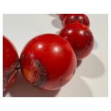 Coral Bead Necklace Graduated Red Beads