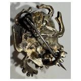 Sterling Silver Insect Brooches Fly & Beetle (Lot of 2)