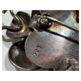 Sterling Silver Beetle Brooch Handcrafted