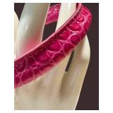 Leather Wrist Keyring Genuine Embossed Leather
