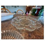 Lot of Vintage Glass Serving Dishes Milk Glass Pink Depression Tray
