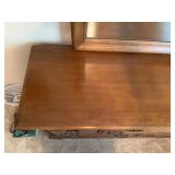 Traditional Cherry Finish Dresser With Matching Framed Mirror