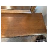 Traditional Cherry Finish Dresser With Matching Framed Mirror