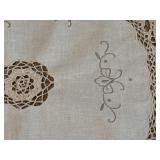 Vintage Linen Dresser Scarf Table Runner Set Crochet Lace Embroidery