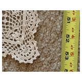 Vintage Linen Dresser Scarf Table Runner Set Crochet Lace Embroidery