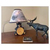 Lot of Cabin Lodge Decor Bear Lamp Moose Figurine Beer Coaster