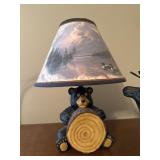 Lot of Cabin Lodge Decor Bear Lamp Moose Figurine Beer Coaster