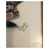 Pair of Dale Earnhardt Framed Racing Art Prints 13.5 x 16