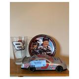 Dale Earnhardt NASCAR Collectibles Plate Pint Glass & #3 Car Bank