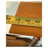 Lot of 2 Unbranded Oak Wall Display Shelves with Scroll Brackets Approx 27" and 34" wide
