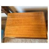 Traditional 2 Drawer Wood Nightstand End Table Brass Bail Pulls