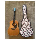 Yamaki Deluxe Folk Acoustic Guitar Made in Japan w/ Hard Case