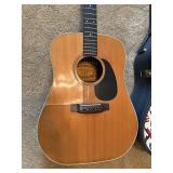 Yamaki Deluxe Folk Acoustic Guitar Made in Japan w/ Hard Case