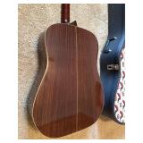 Yamaki Deluxe Folk Acoustic Guitar Made in Japan w/ Hard Case