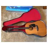 Yamaki Deluxe Folk Acoustic Guitar Made in Japan w/ Hard Case