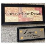 Framed Wall Art Decor Lot Farmhouse Print & Inspirational Signs