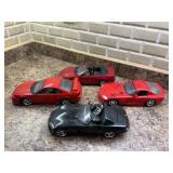 Set of 4 1/18 Scale Diecast Sports Cars Mustang Cobra Viper
