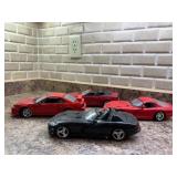 Set of 4 1/18 Scale Diecast Sports Cars Mustang Cobra Viper