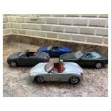 Maisto 1/18 Diecast Convertible Cars Jaguar Porsche Audi Alfa Set