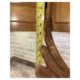 Hand Carved Wood Bald Eagle Sculpture Figure Spread Wings 19in