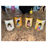 Set of 4 Vintage DeGrazia Child Art Glass Tumblers Drinkware