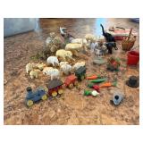 Vintage Miniature Animal Figurines Tobacciana Tin Ephemera Lot