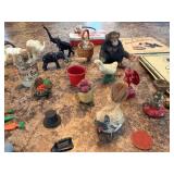 Vintage Miniature Animal Figurines Tobacciana Tin Ephemera Lot