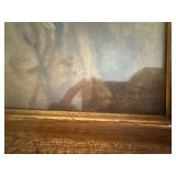 Set of 3 Vintage Framed Child Portrait & Madonna Prints Gilt Frames