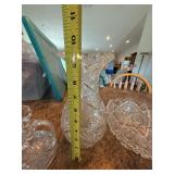 Vintage Cut Glass Crystal Serving Pieces Vase Bowl Cruet Shakers