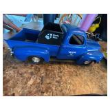 Vintage Style Die-Cast Pickup Truck Car Decor Lot w Wood Truck Plaque