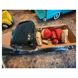 Vintage Style Die-Cast Pickup Truck Car Decor Lot w Wood Truck Plaque