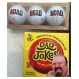 Lot of Assorted Games & Novelty Items Dominoes Golf Balls Gag Gift