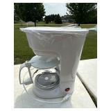 Mainstays 12 Cup Drip Coffee Maker White Glass Carafe New Old Stock