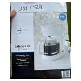 Mainstays 12 Cup Drip Coffee Maker White Glass Carafe New Old Stock