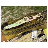 Assorted Ratchet Tie Down Tow Strap Lot w Hooks & Hardware
