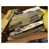 Assorted Ratchet Tie Down Tow Strap Lot w Hooks & Hardware