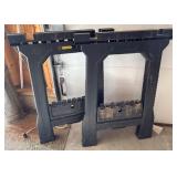 Stanley Folding Sawhorses Pair Heavy Duty Portable Work Supports