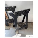 Stanley Folding Sawhorses Pair Heavy Duty Portable Work Supports