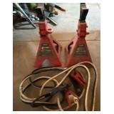 Allied 6 Ton Jack Stands with Jumper Cables Automotive Garage Lot