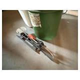 Lot of Assorted Ice Fishing Gear with Styrofoam Cooler & Bucket