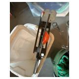 Lot of Assorted Ice Fishing Gear with Styrofoam Cooler & Bucket
