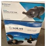 Lot of Pentair Shurflo RV Pump Tank & Solas Marine Propeller