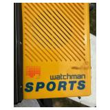 Sony Watchman Sports FD-44A Portable B&W TV FM Radio w/ Carry Bag