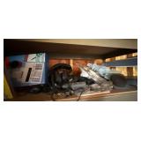 Box Lot of Assorted Electronics Accessories RCA Logitech Headset