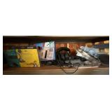 Box Lot of Assorted Electronics Accessories RCA Logitech Headset