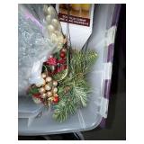 Box Lot of Assorted Christmas Holiday Decor Glass Trees Candles
